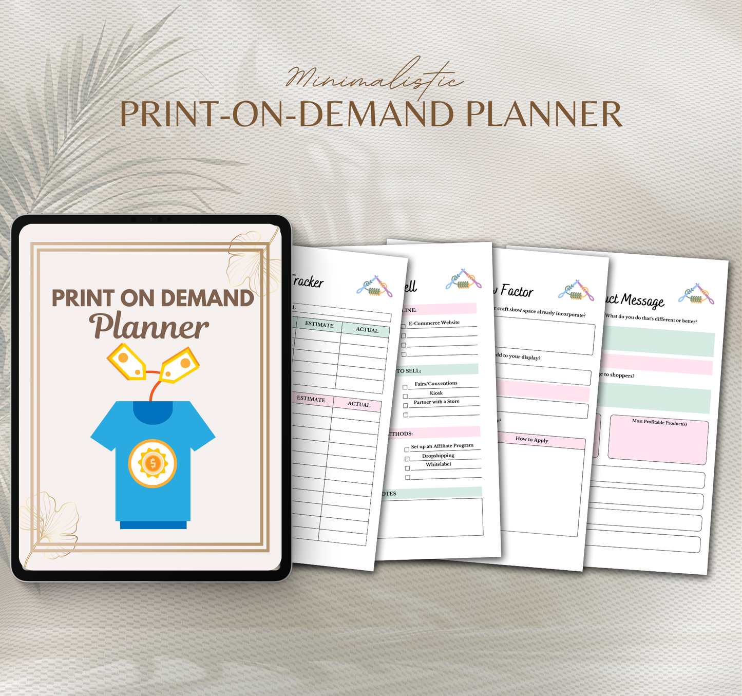 Print on Demand Planner | Ready to Print Planner Pages PDF for POD Business
