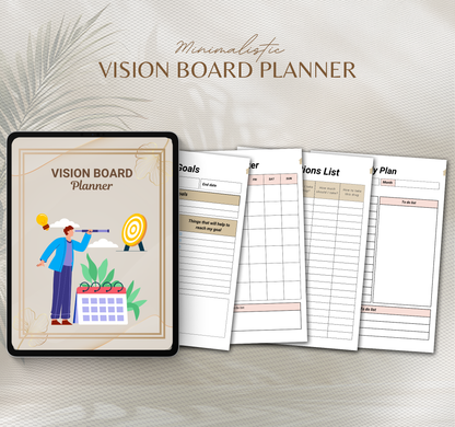 Vision Board Planner | Goal Setting & Manifestation Digital Planner