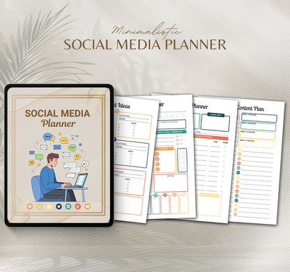 Social Media Planner | Content Calendar & Strategy Digital Planner