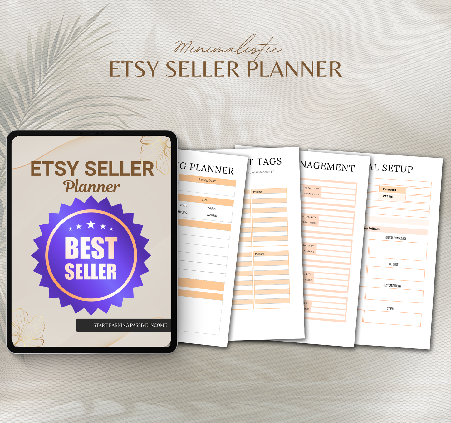 Etsy Seller Planner | Digital Planner PDF for Shop Organization & Sales Tracking
