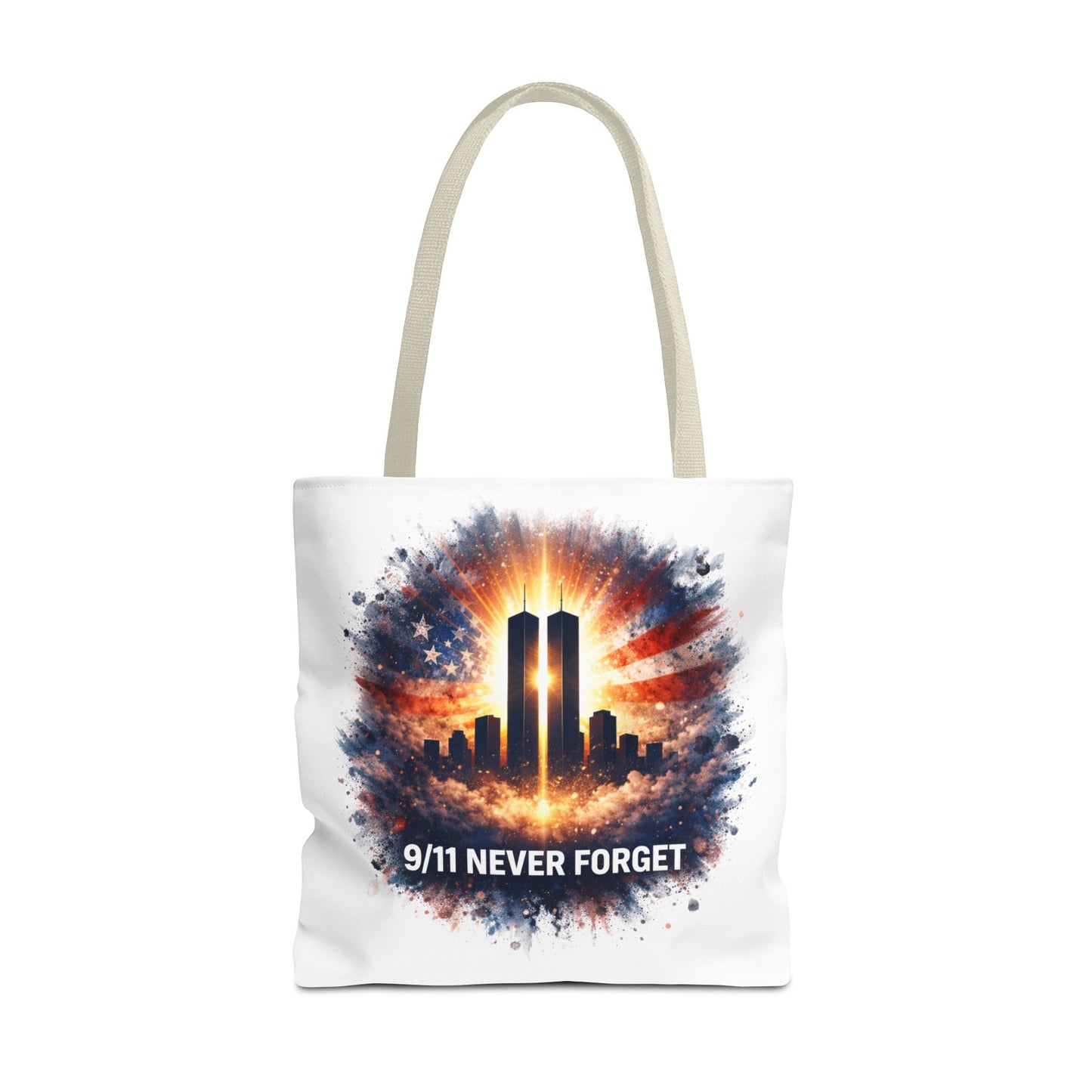 9/11 Never Forget Memorial Tote Bag — Twin Towers Tribute Tote