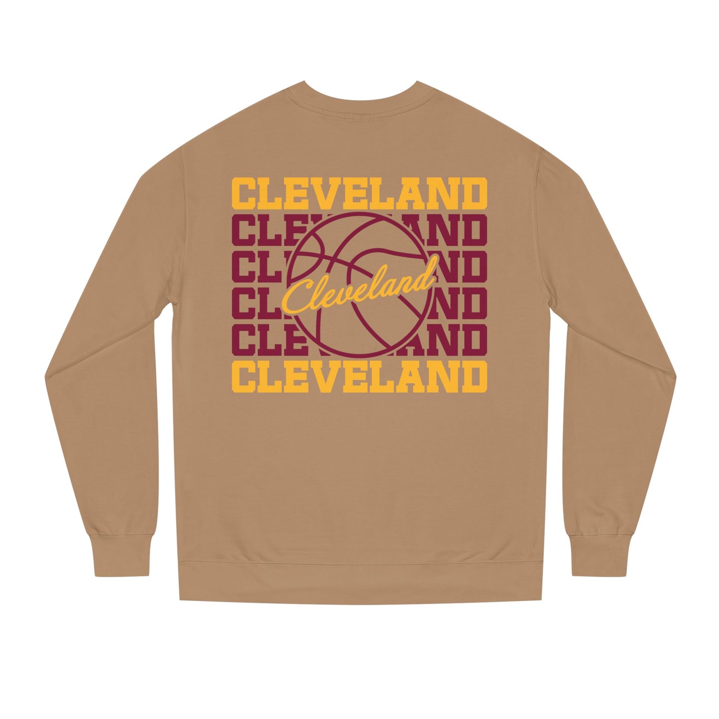 Cleveland Basketball Crewneck Sweatshirt – Retro Script Hoop Design