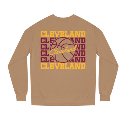 Cleveland Basketball Crewneck Sweatshirt – Retro Script Hoop Design