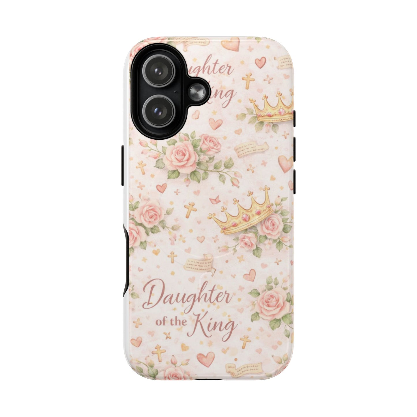 Daughter of the King Floral Phone Case — Tough Magnetic Protective Cover