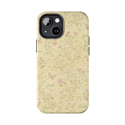 Soft Faith, Gentle Grace Phone Case | Christian floral iPhone Case