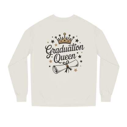 Graduation Queen Crewneck Sweatshirt — Crown & Diploma Celebration Pullover
