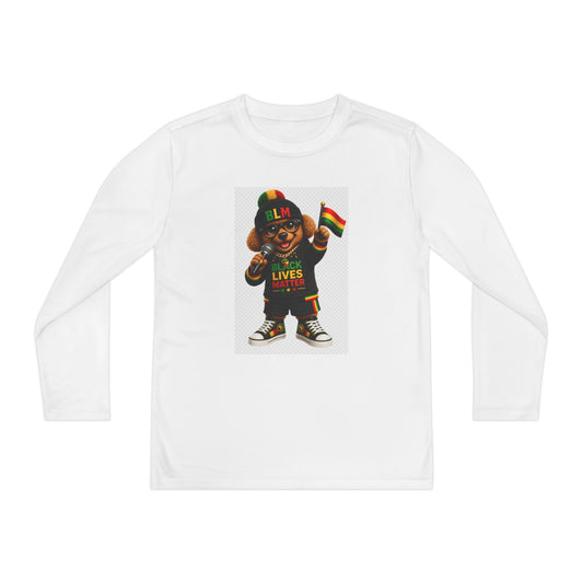 Youth Long Sleeve Tee — Rasta Teddy "Lives Matter" Graphic