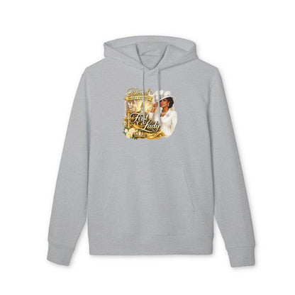 First Lady Portrait Hoodie — Elegant Gold Rose Graphic