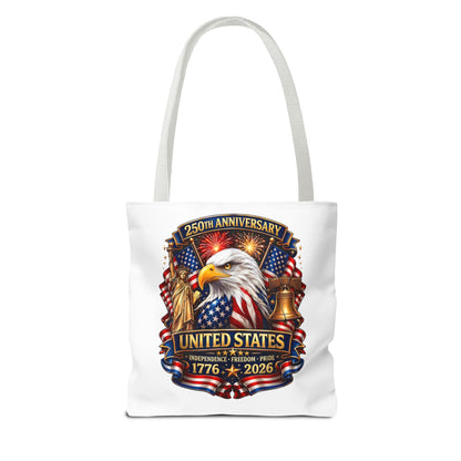 United States 250th Anniversary Tote Bag — Eagle & Flags 1776–2026