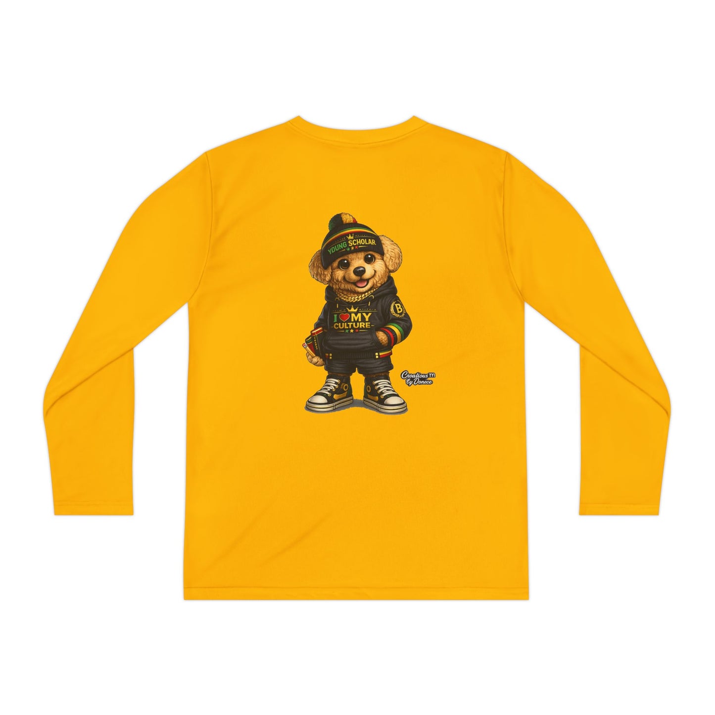 Youth Long Sleeve Tee — Streetwear Teddy Bear Graphic