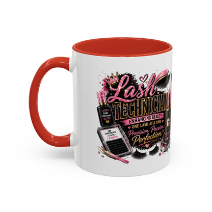 Lash Technician Coffee Mug – 'Enhancing Beauty One Lash at a Time' Accent Mug