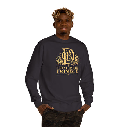 Crewneck Sweatshirt — 'Creations By Donece' Gold Logo Pullover