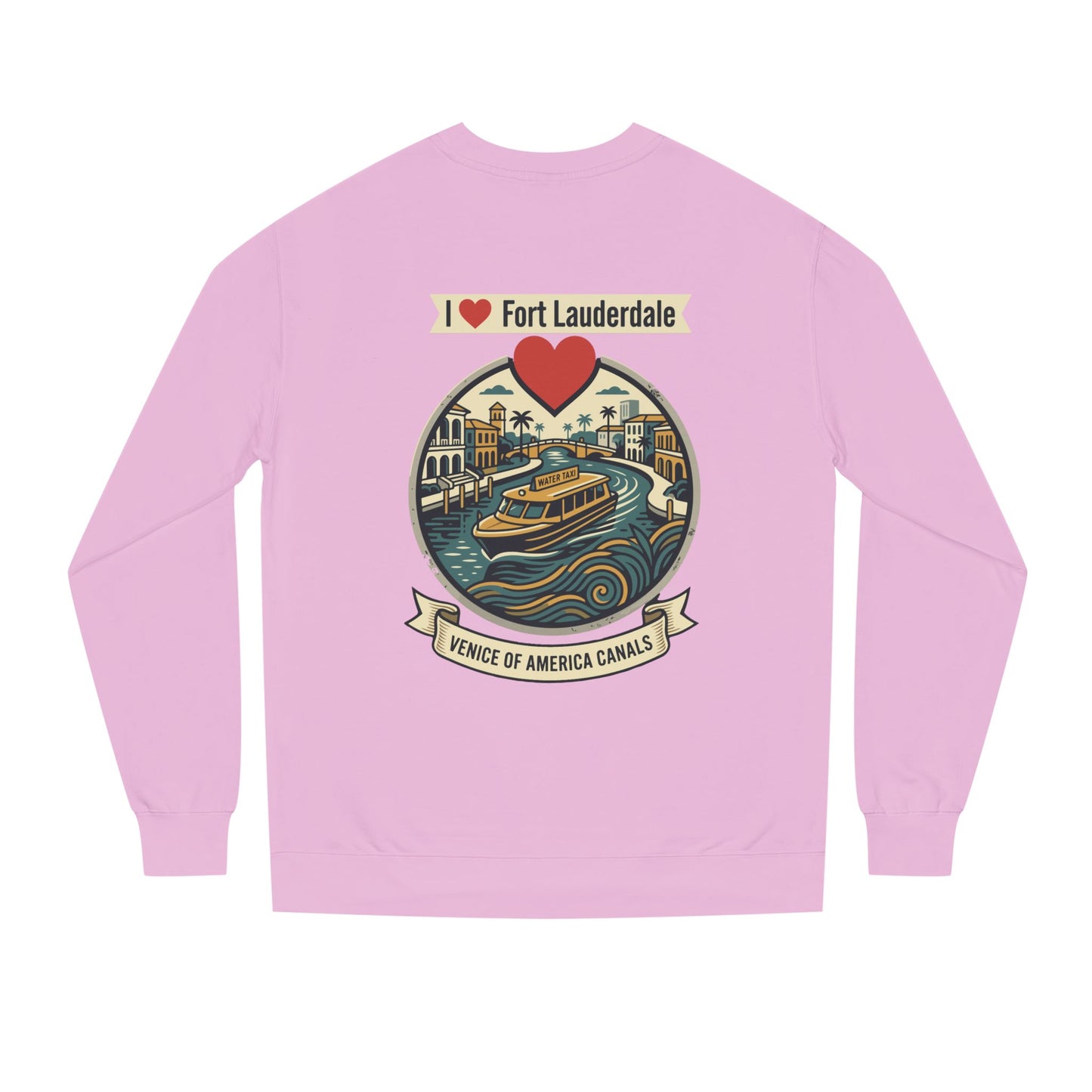 I  Fort Lauderdale Crewneck Sweatshirt — Venice of America Canals Graphic