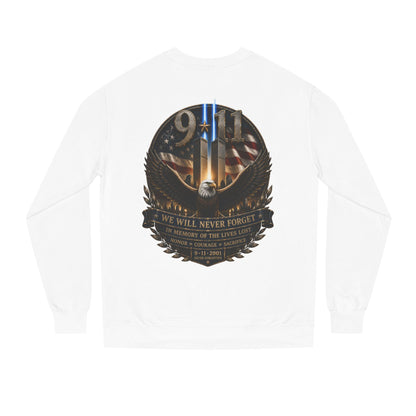 9/11 Memorial Sweatshirt — We Will Never Forget Tribute Crewneck