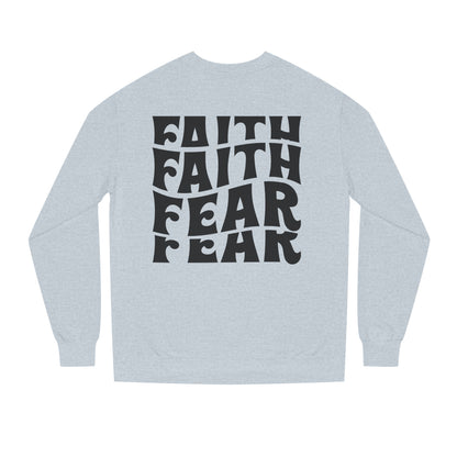 Faith Over Fear Crewneck Sweatshirt — Retro Graphic Faith Tee