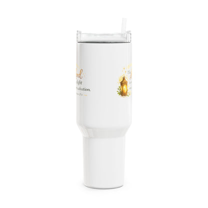 40oz Faith Tumbler - "The Lord is my light" Psalm 27:1 Travel Mug