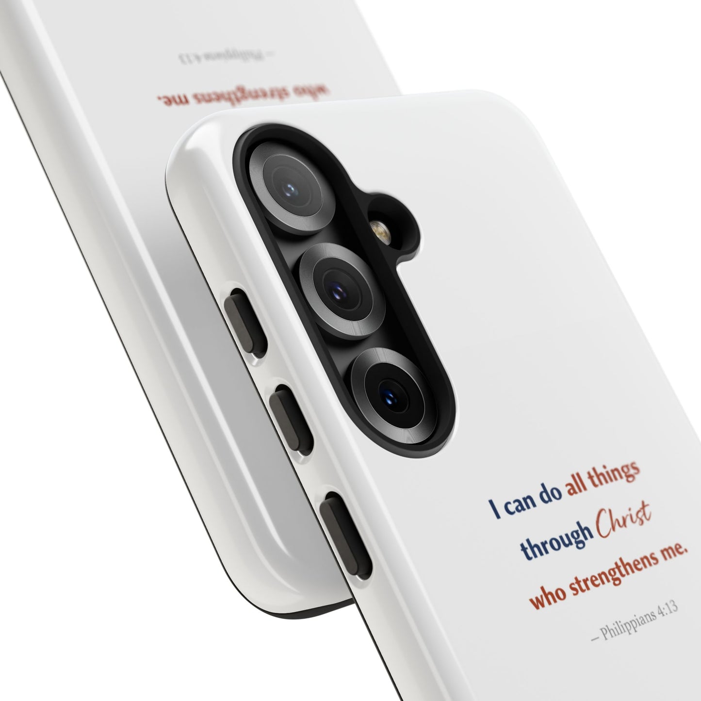 Christian Phone Case – “I Can Do All Things Through Christ” Inspirational Tough Case
