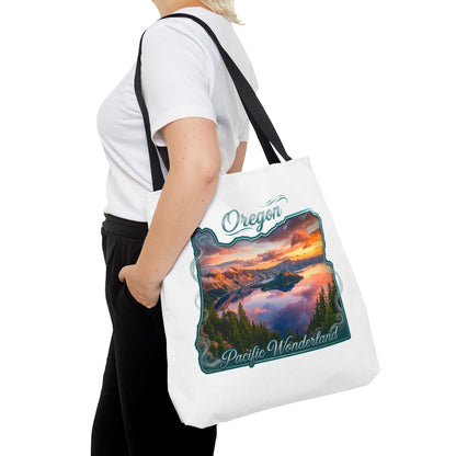 Oregon Scenic Tote Bag — 'Pacific Wonderland' Sunset Landscape Tote