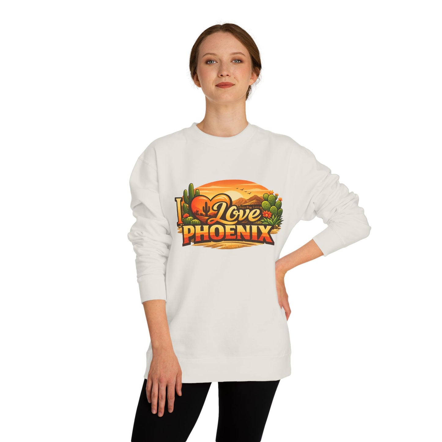 I Love Phoenix Sweatshirt — Desert Sunset Graphic Crewneck