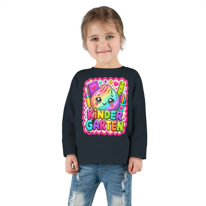 KinderGarten Cute Rainbow Character Toddler Long Sleeve Tee