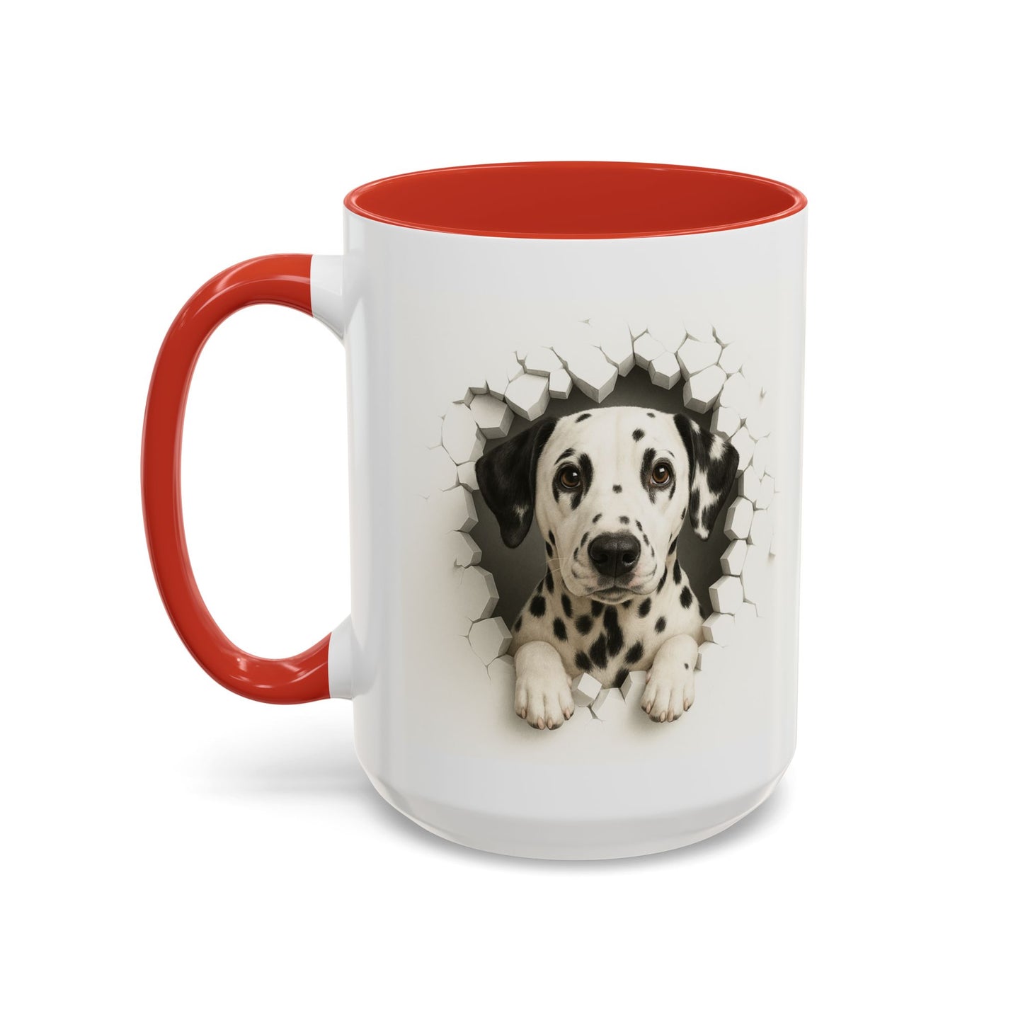 Dalmatian Peekaboo Accent Coffee Mug - Cute Dog Lover Gift (11/15oz)