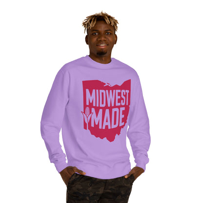 Midwest Made Sweatshirt — Ohio State Outline Corn Graphic Crewneck