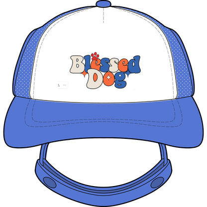 Blessed Dog Trucker Hat — Retro Paw Foam Cap for Dog Lovers