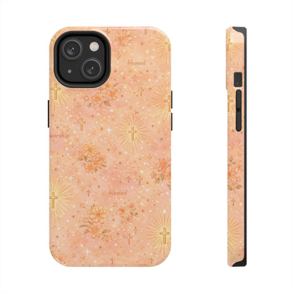 Blessed in Grace Phone Case | Christian floral iPhone Case