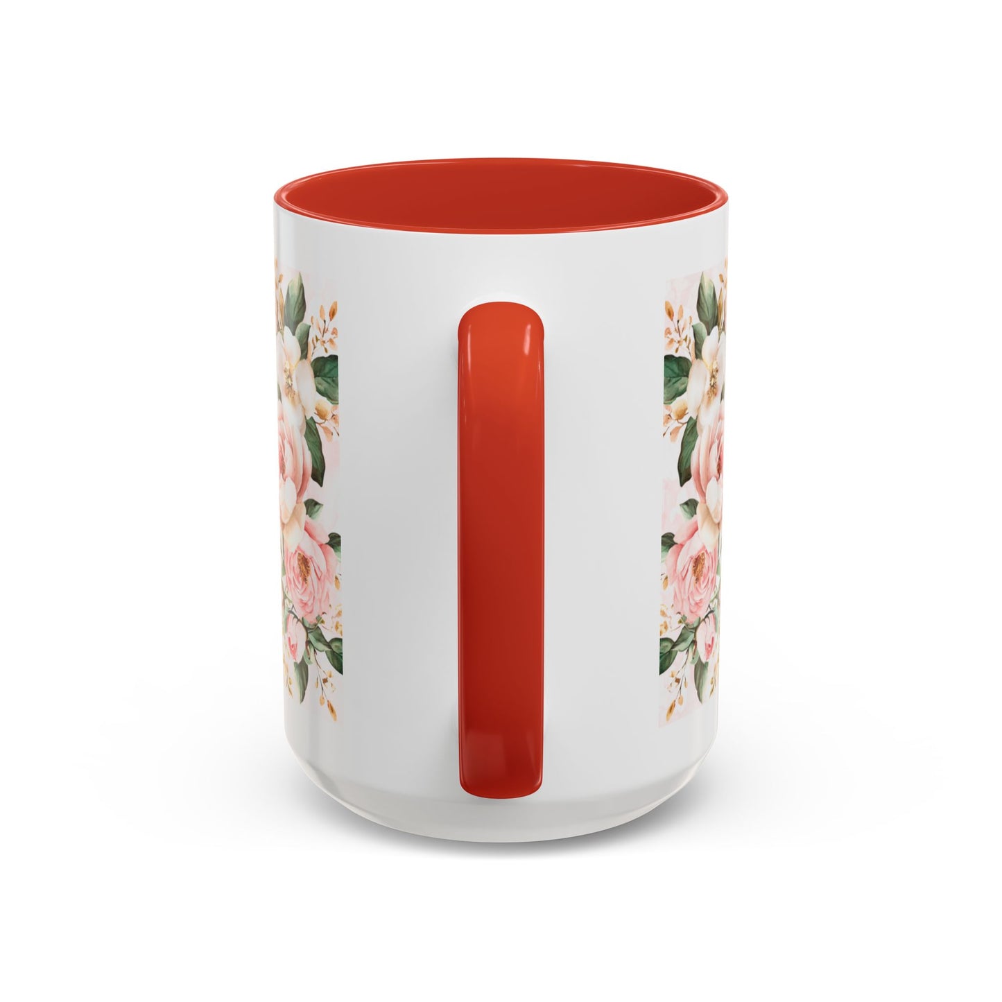 Mom Floral Accent Coffee Mug — Pink Roses Mother's Day Gift (11/15oz)