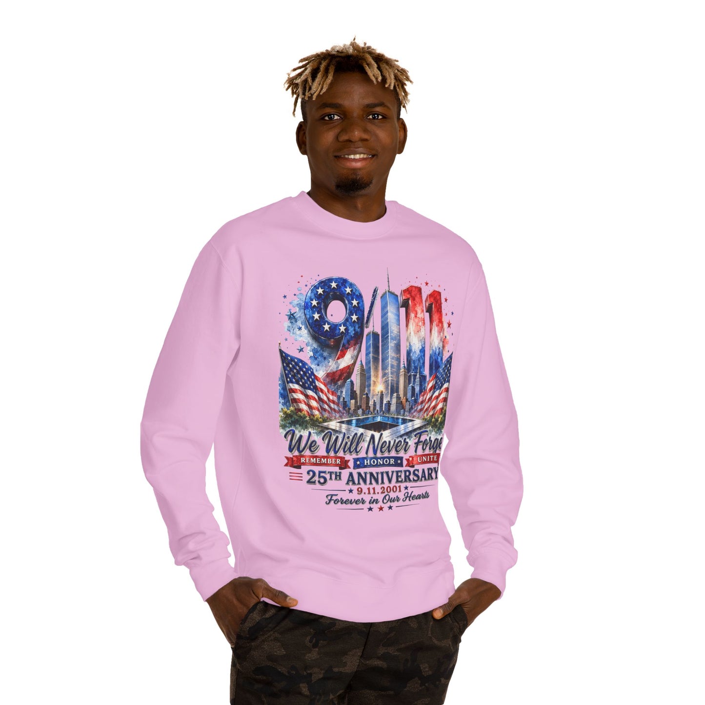 9/11 We Will Never Forget 25th Anniversary Sweatshirt