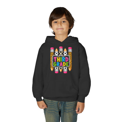 Third Grade Kids Hoodie — Cute Pencil Back-to-School Sweatshirt