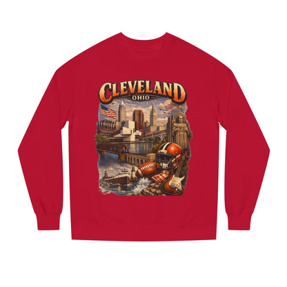 Cleveland Retro Cityscape Sweatshirt — Ohio Pride Football & Rock Design