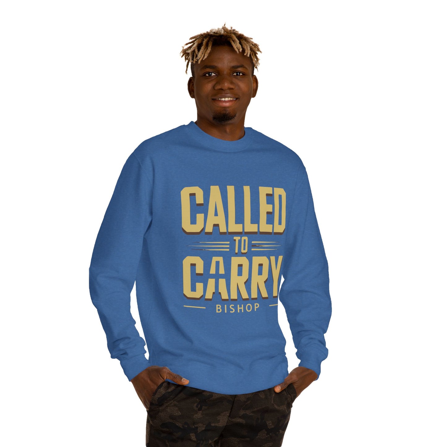 Called to Carry Sweatshirt – Military Green Crewneck with Bold Typography ("Called to Carry")