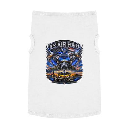 U.S. Air Force Pet Tank Top - "Aim High" Military Pilot Dog Shirt