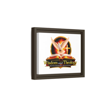 Framed Canvas Print — "Wisdom and Theology" Dove & Bible Wall Art