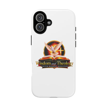 Wisdom and Theology Phone Case — Christian Dove & Cross Protective Tough Case