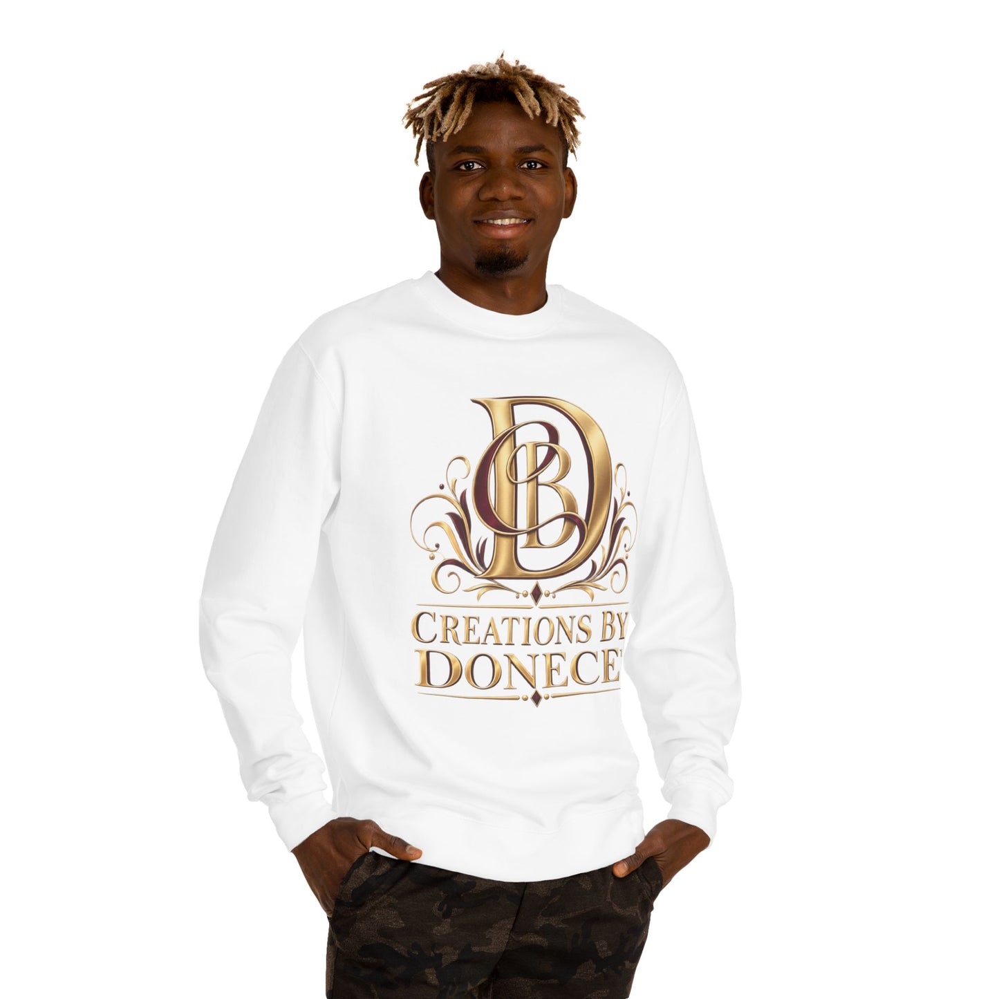 Crewneck Sweatshirt — Creations By Donece Gold Monogram Logo