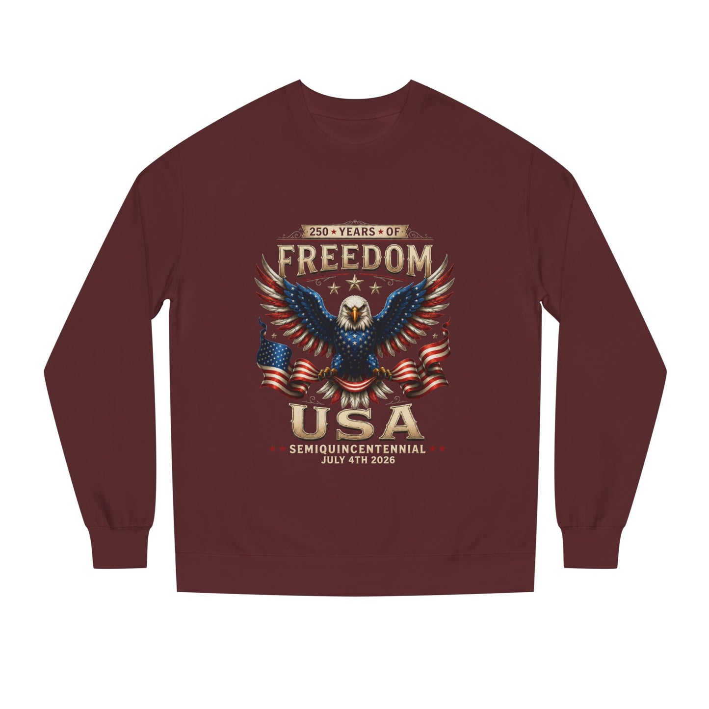 Freedom USA Eagle Sweatshirt — Patriotic 4th of July Crewneck