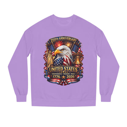 250th Anniversary United States Crewneck Sweatshirt — Eagle & American Flag 1776–2026