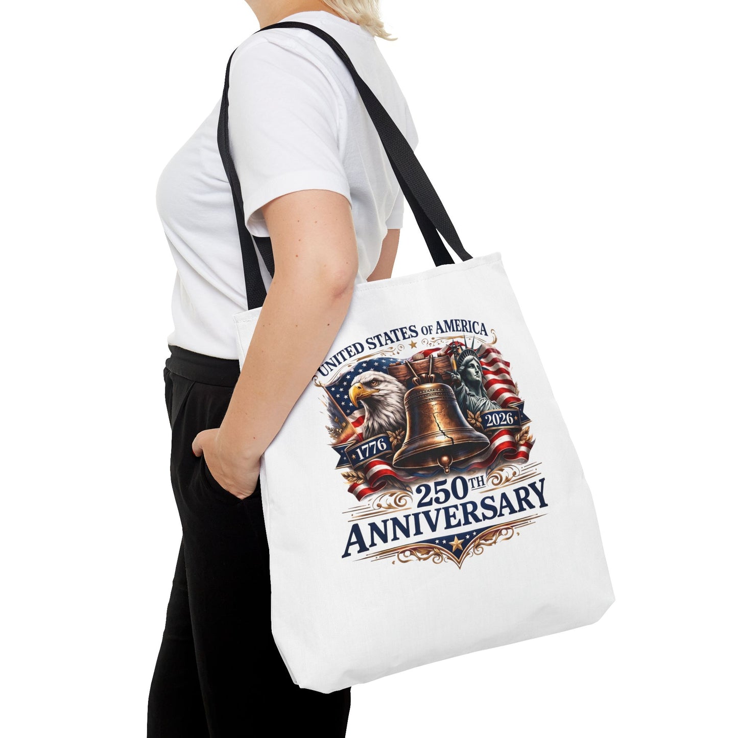 Anniversary Tote Bag — "United States of America 250th Anniversary" Liberty Bell Design