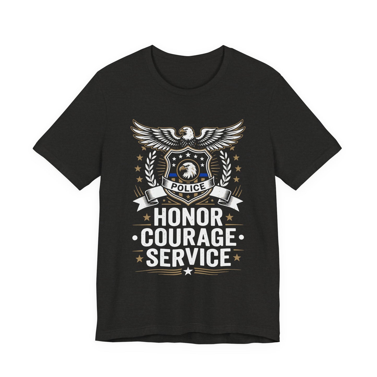 Police Honor Courage Service T-Shirt — Law Enforcement Tribute Tee