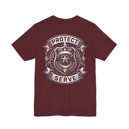 Protect & Serve T-Shirt — Police Badge Emblem Tee