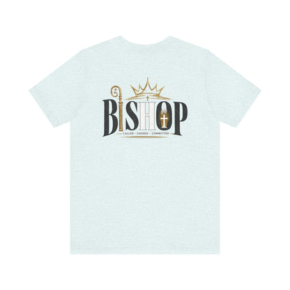 Bishop Graphic Tee — 'BISHOP' Crown & Crosier Church Leadership Shirt