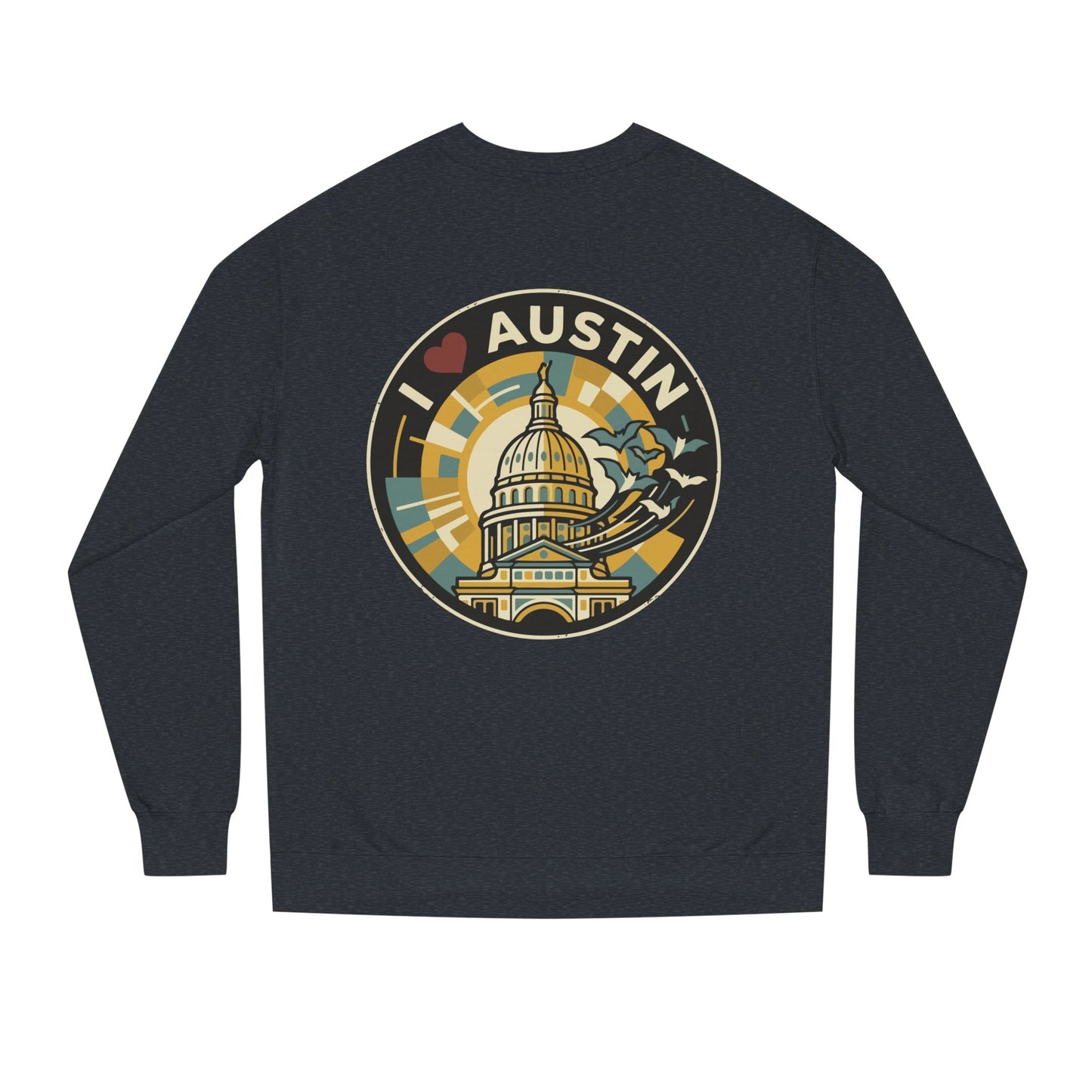 I  Austin Crewneck Sweatshirt — Austin Capitol Retro Graphic