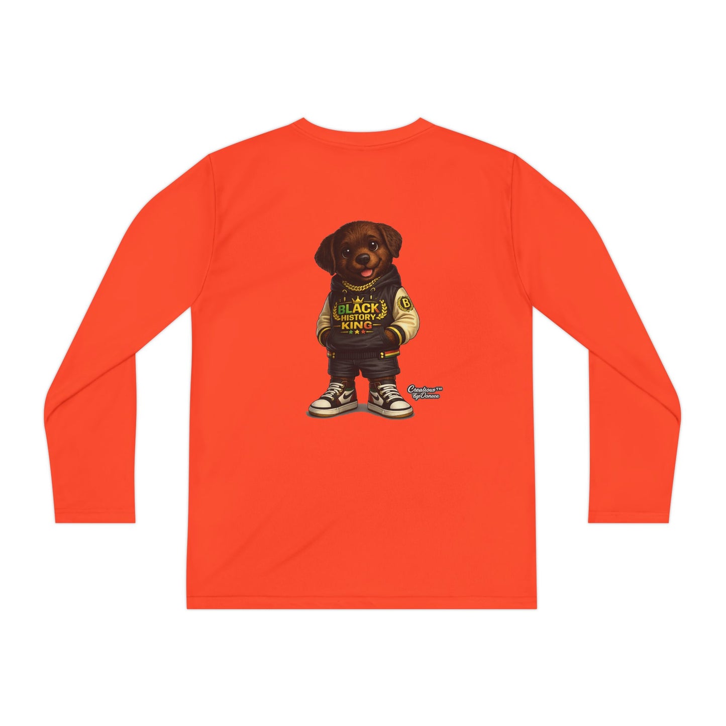 Youth Long Sleeve Tee — 'Lil Black Lab' Cute Puppy Graphic Shirt
