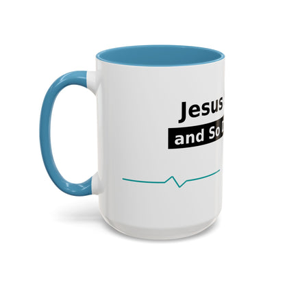 Jesus Saves… and So Does Insulin - Faith & Diabetes Accent Coffee Mug (11/15 oz)