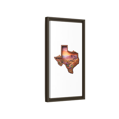 Framed Texas Landscape Matte Canvas — Desert Sunset State Art Print