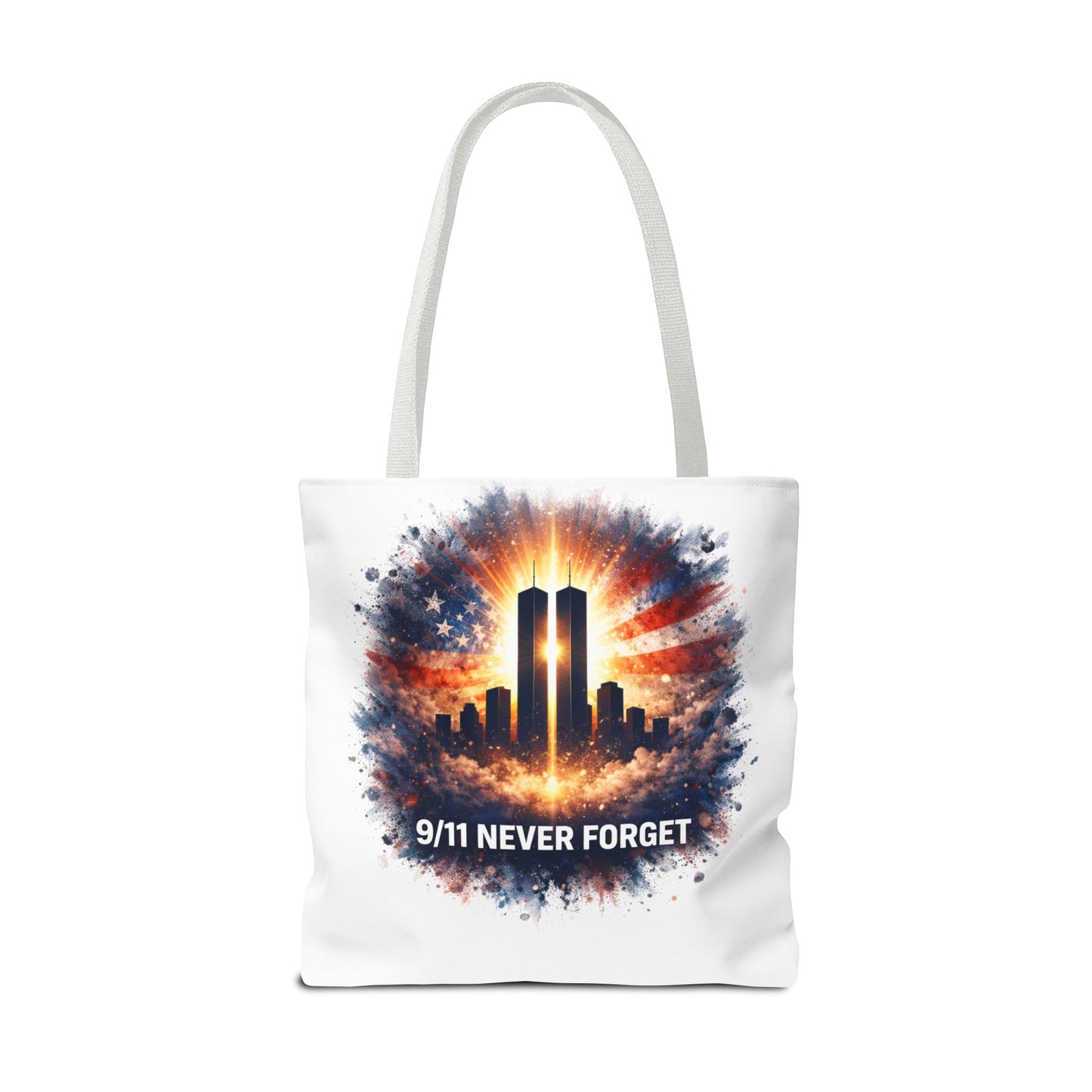 9/11 Never Forget Memorial Tote Bag — Twin Towers Tribute Tote