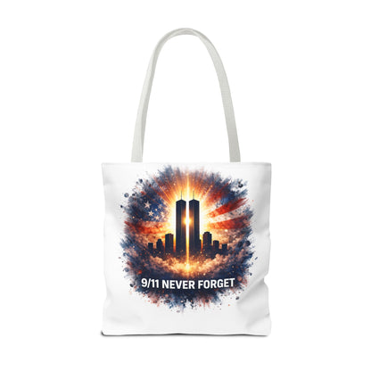 9/11 Never Forget Memorial Tote Bag — Twin Towers Tribute Tote