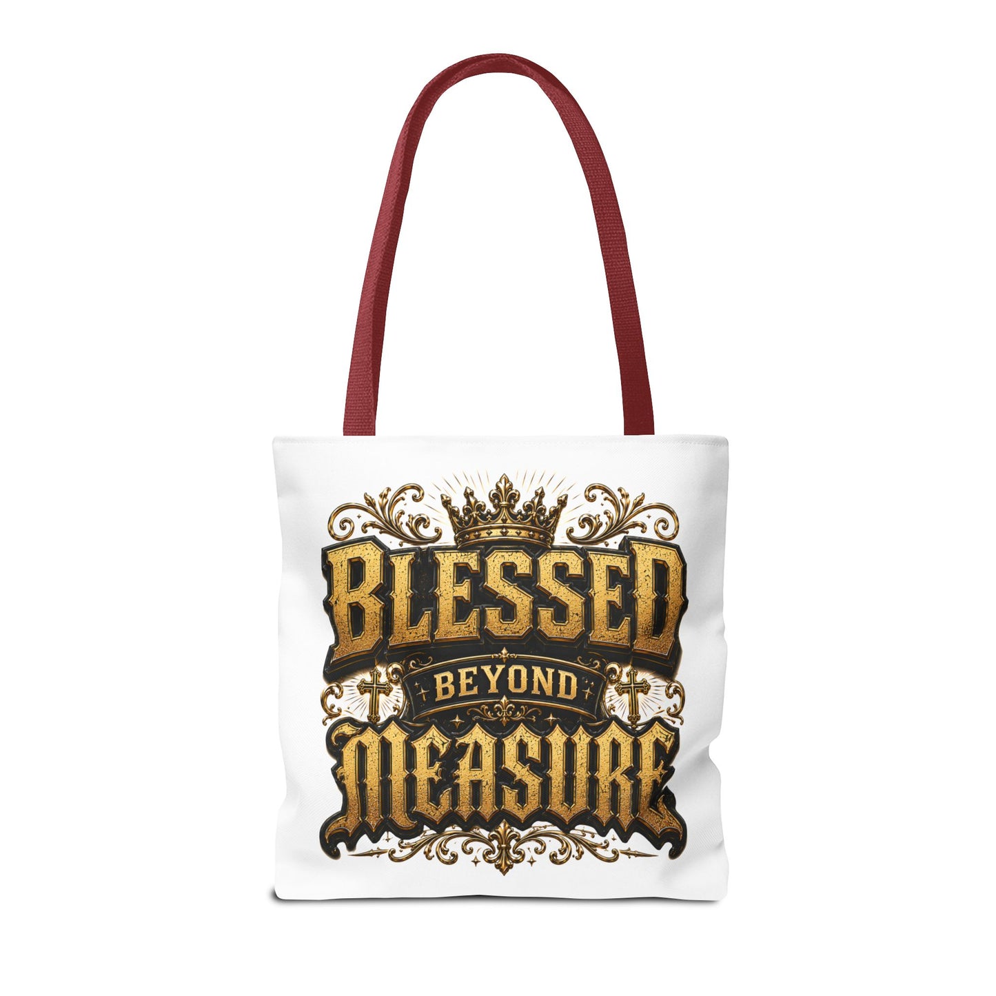 Blessed Beyond Measure Tote Bag — Inspirational Faith Canvas Tote